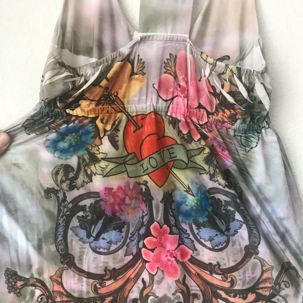 Spy Leopard Embroidered Multi Color Racerback Dress - Picture 6 of 8